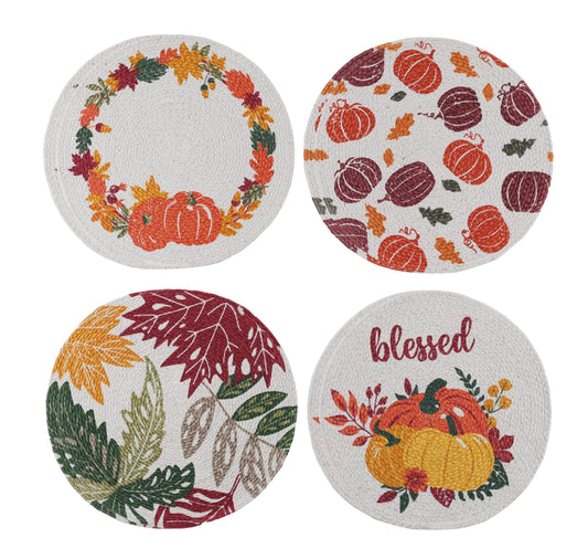 2-Pack Fall Trivet Heat-Resistant Mat