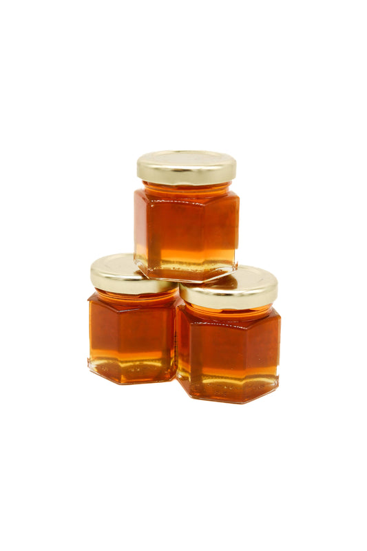 Mini Hexagon Honey Jars 2oz